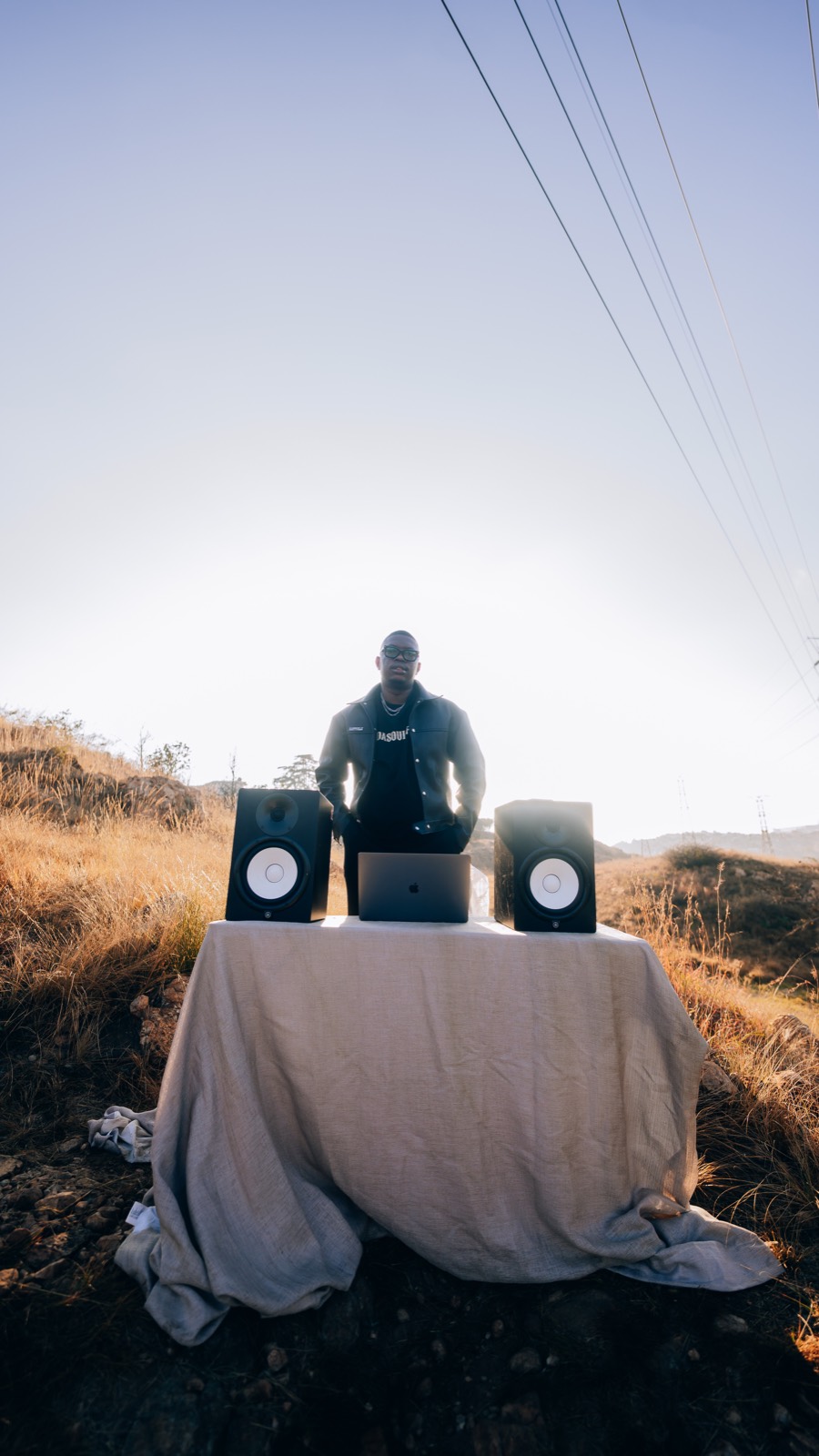Golden hour DJ set photography